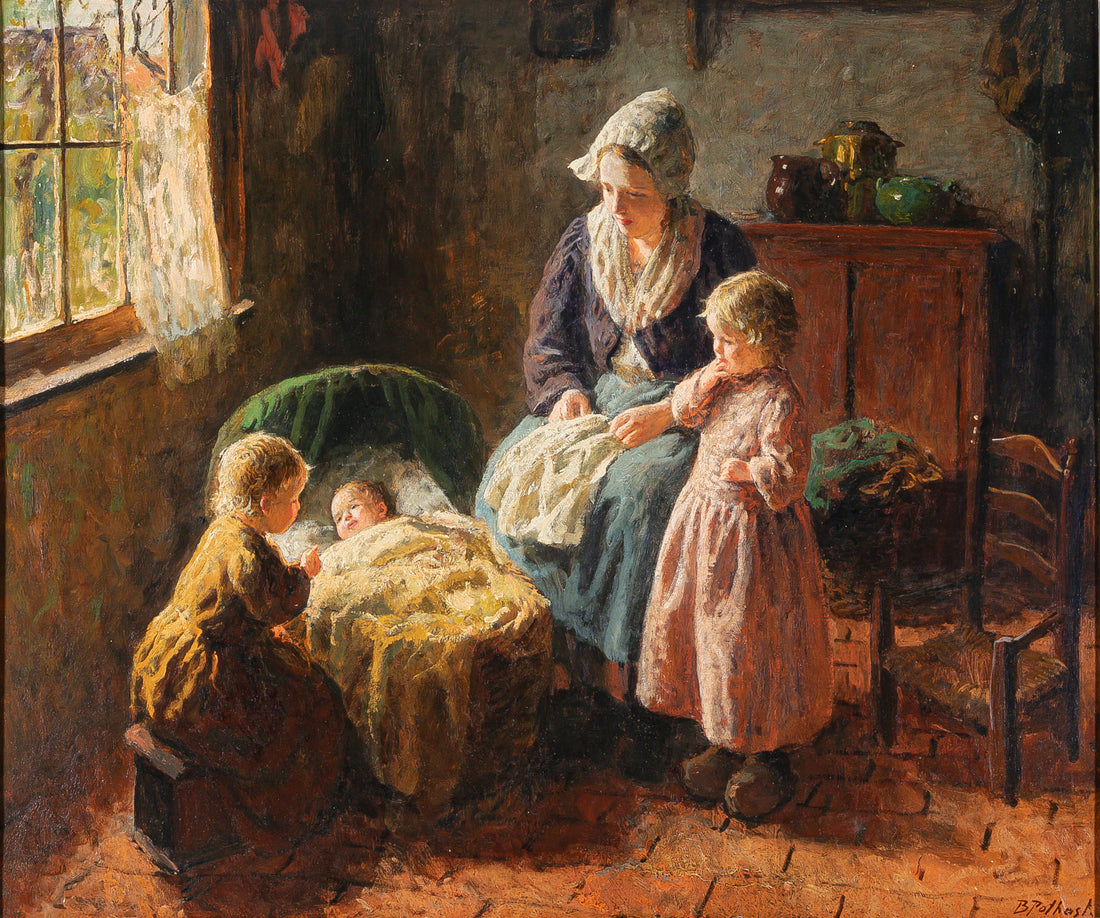 Bernard Jean Corneille Pothast (Dutch 1882-1966) Mother & Children