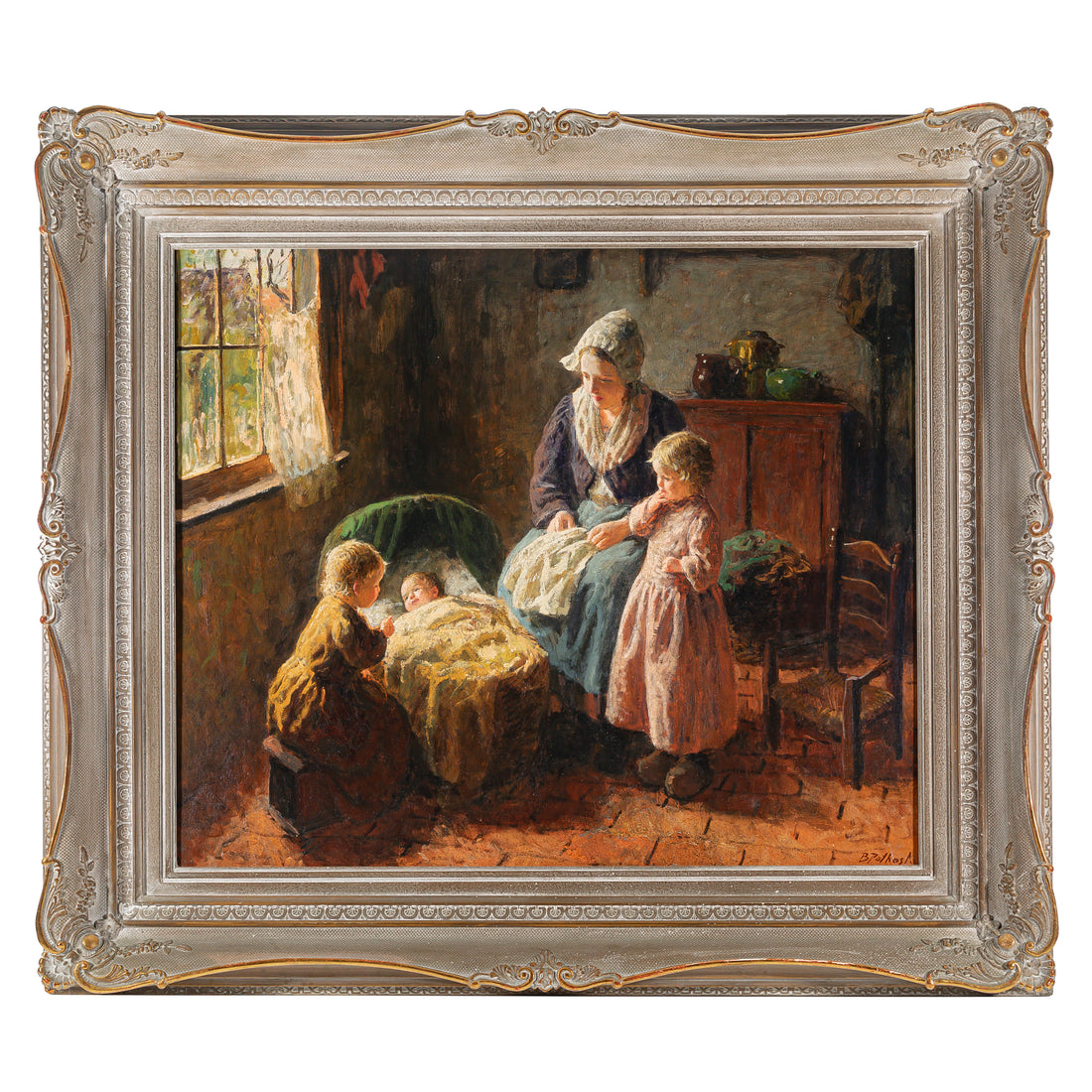 Bernard Jean Corneille Pothast (Dutch 1882-1966) Mother & Children