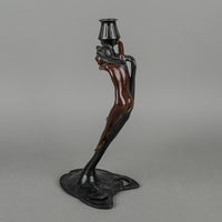 METROPOLITAN MUSEUM OF ART Reproduction Bronze Art Nouveau Candlestick