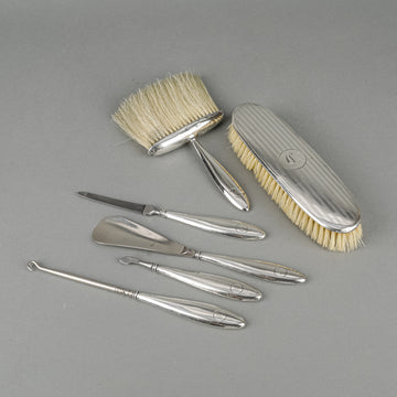 ELLIS BROS. Sterling Handle/Mount Vanity Set 6 Pieces