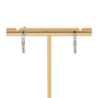Platinum Diamond Half Hoop Studs