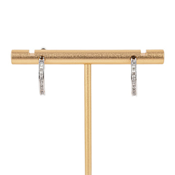 Platinum Diamond Half Hoop Studs