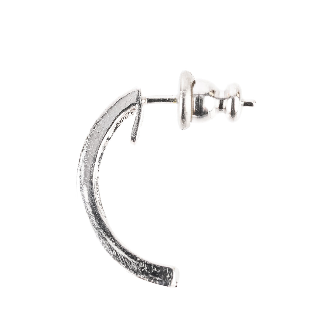 Platinum Diamond Half Hoop Studs