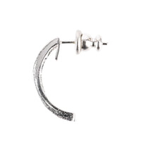 Platinum Diamond Half Hoop Studs