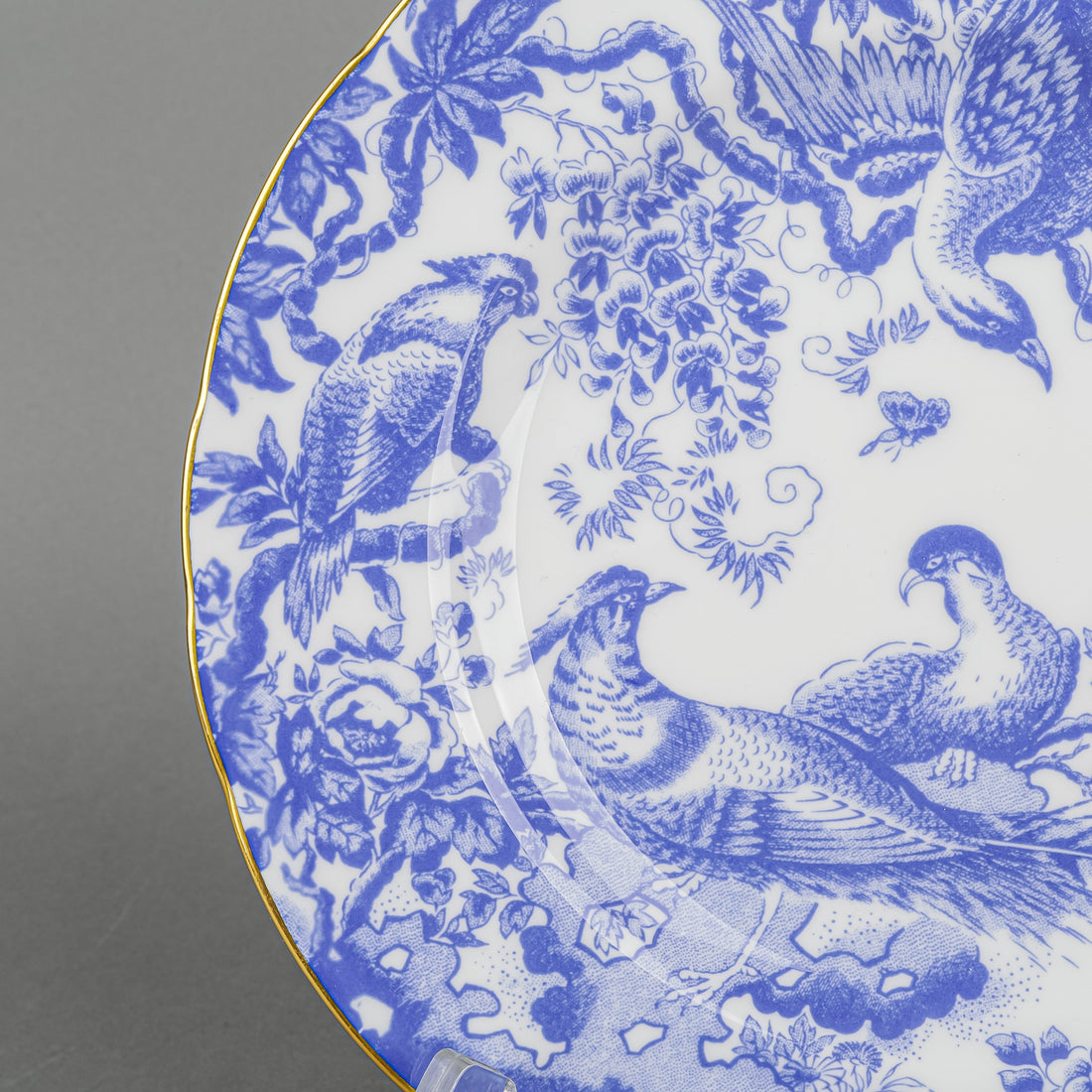 ROYAL CROWN DERBY Blue Aves Salad/Dessert Plates Set Of 4