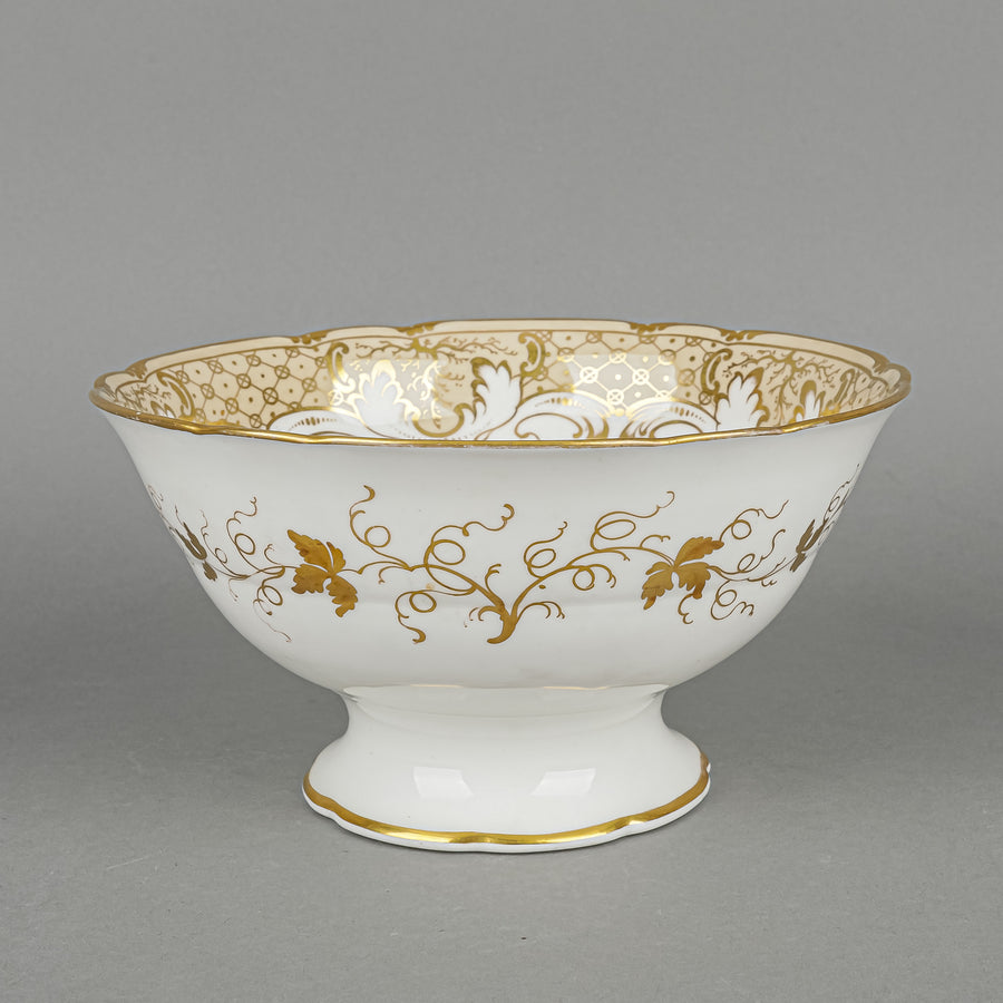 Antique Ridgeway Style Hand Painted Scene Footed Bowl