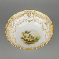 Antique Ridgeway Style Hand Painted Scene Footed Bowl