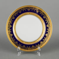 DW PORZELLAN KARLSBADER Cobalt Gold Lovestory Trio 3 Pieces