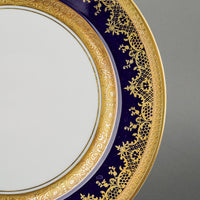 DW PORZELLAN KARLSBADER Cobalt Gold Lovestory Trio 3 Pieces