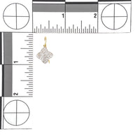 18K Yellow Gold White Gold Pave Diamond Drop Earrings