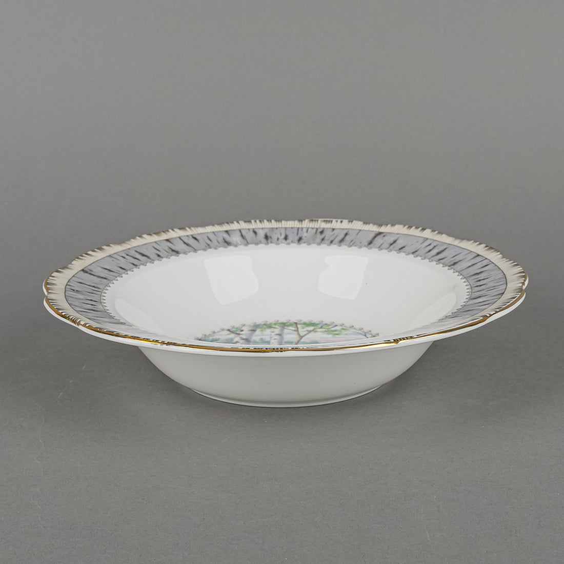 ROYAL ALBERT Silver Birch Soup Plates Set Of 6