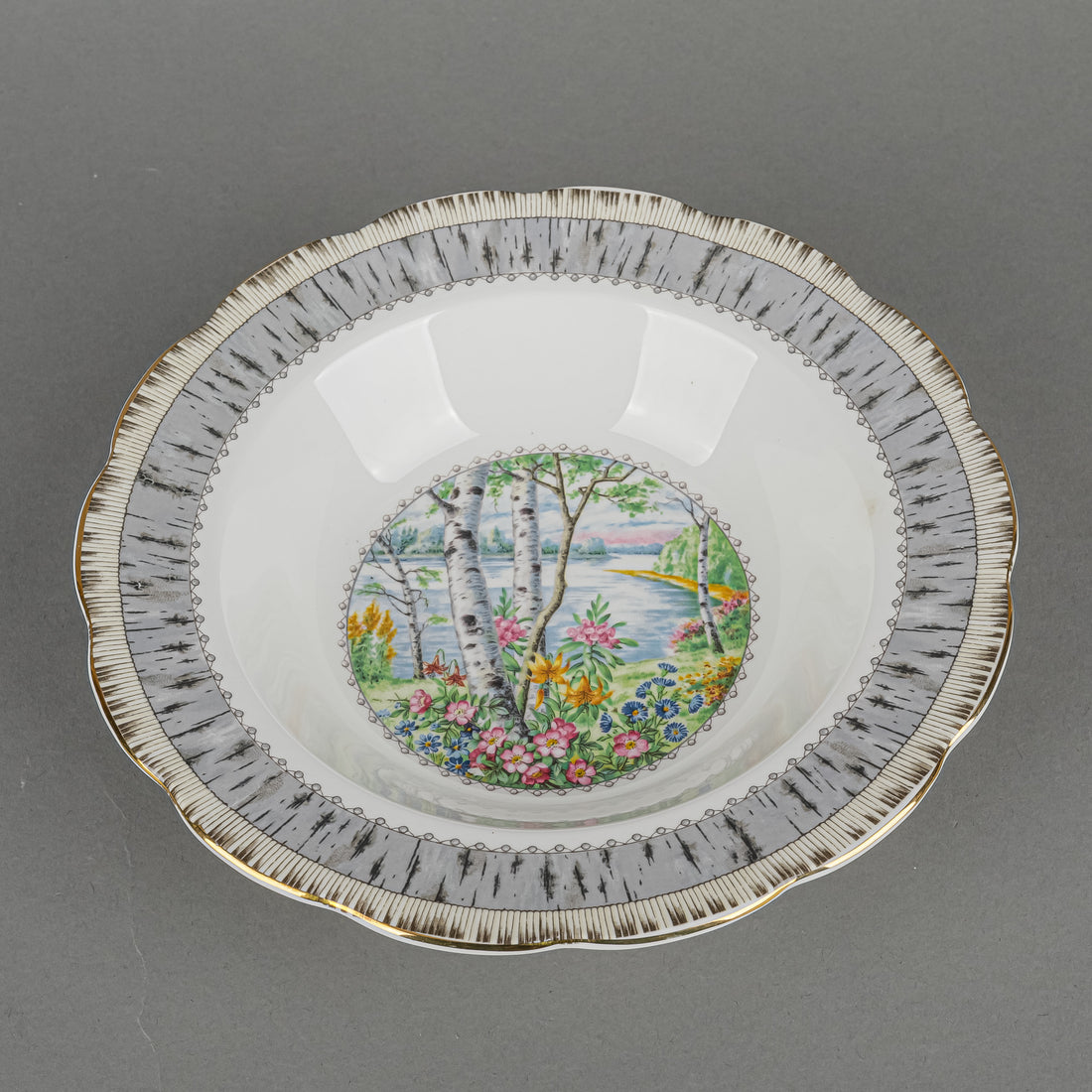 ROYAL ALBERT Silver Birch Soup Plates Set Of 6