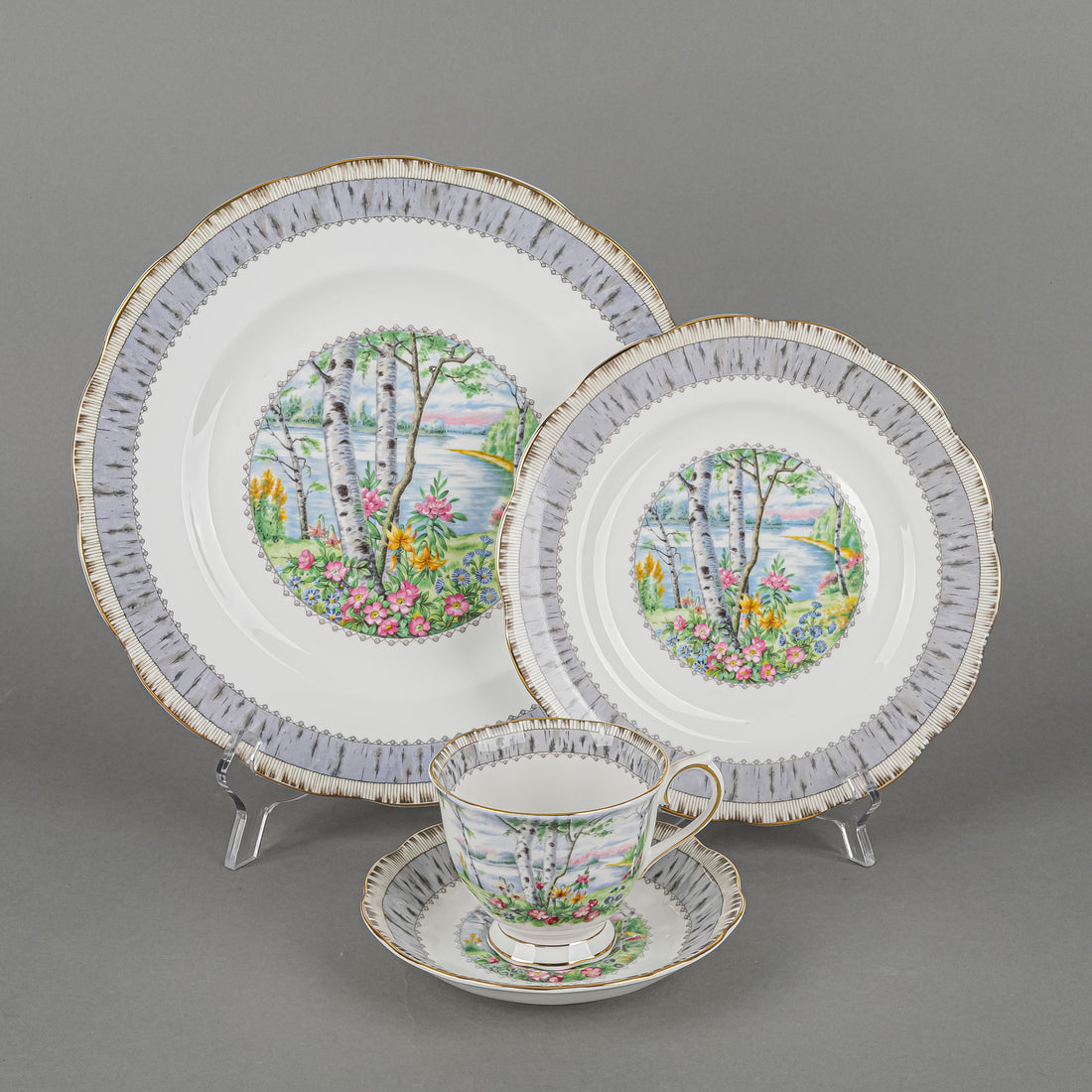 ROYAL ALBERT Silver Birch 24 Pieces