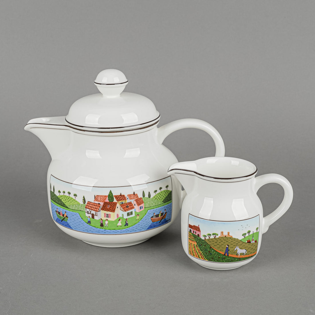 VILLEROY & BOCH Design Naif Teapot With Lid  & Creamer