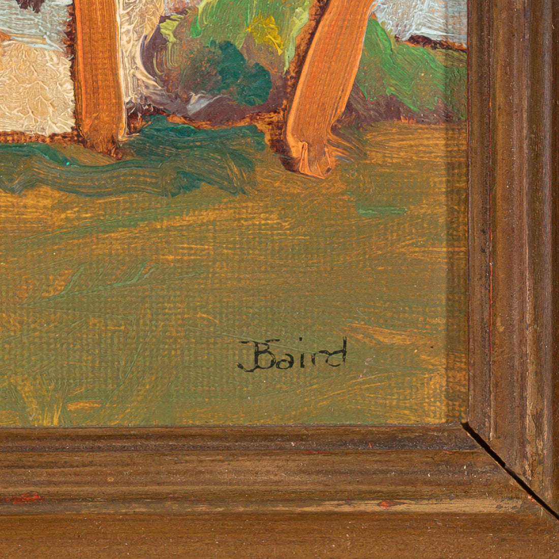 J. Baird "French Canadian House" Oil on Canvas