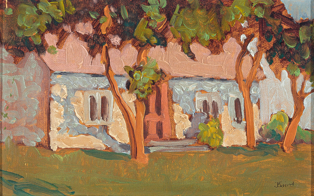 J. Baird "French Canadian House" Oil on Canvas