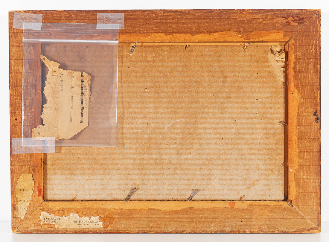 J. Baird "French Canadian House" Oil on Canvas