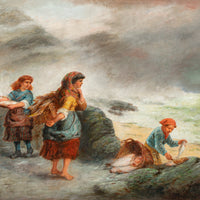 After Hamilton Macallum (Scottish 19th C) Bringing Fish In From The Sea