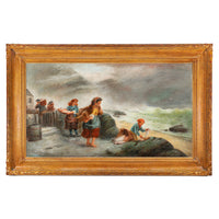 After Hamilton Macallum (Scottish 19th C) Bringing Fish In From The Sea