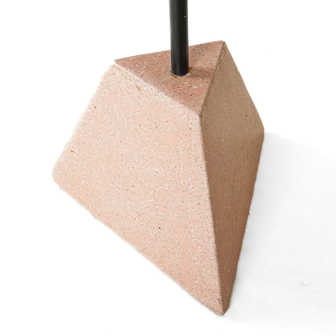 NUEVO Alma Black Painted Steel And Pink Composite End Table