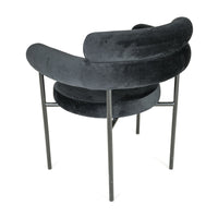NUEVO Portia Occasional Chair Black Velvet