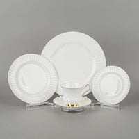 PARAGON 498 White With Gold Trim 8 Place Settings Plus Extras