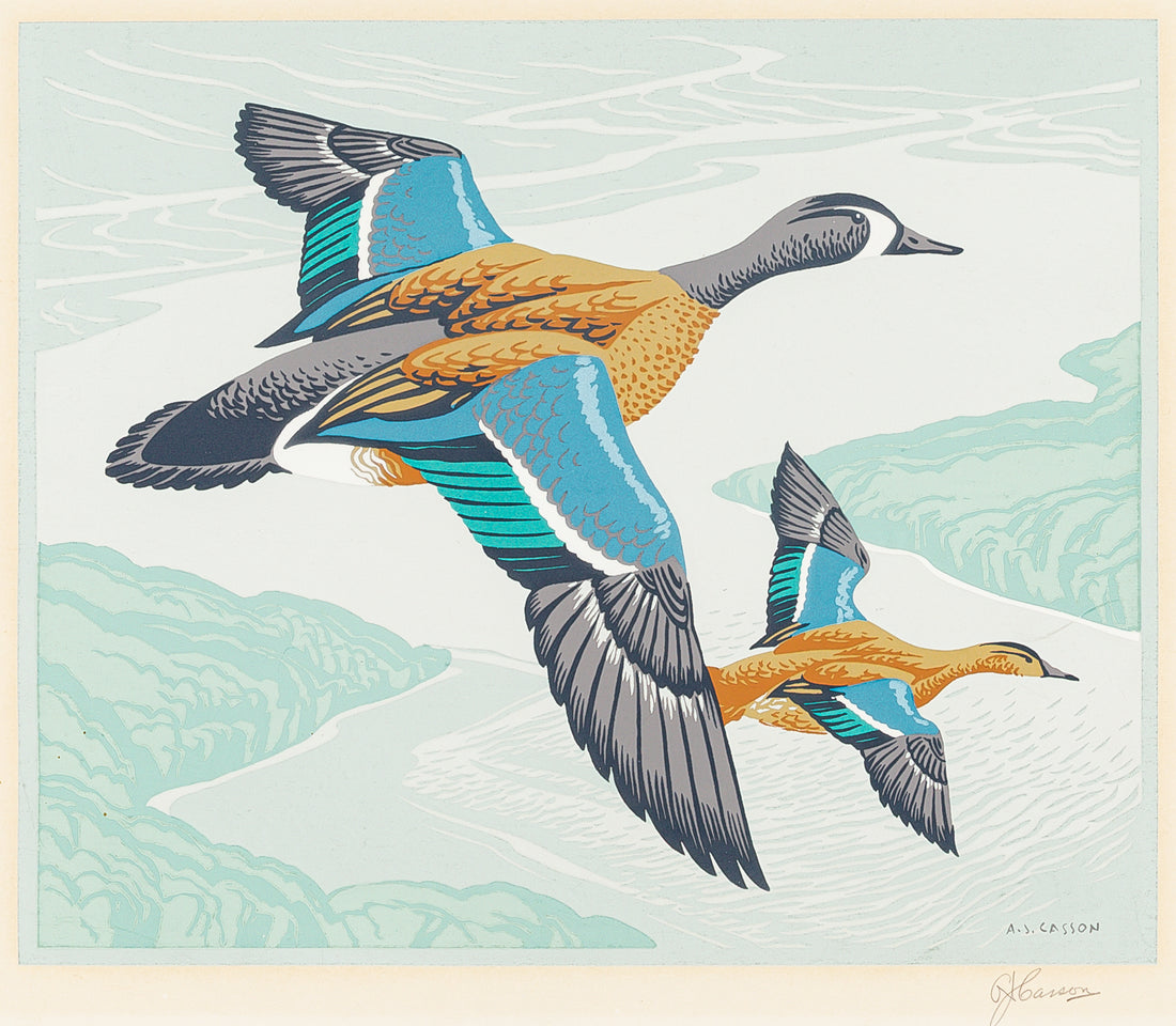 Alfred Joseph (A.J.) Casson (Canadian 1898-1992) Blue Winged Teals