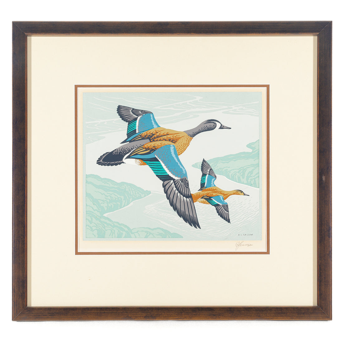 Alfred Joseph (A.J.) Casson (Canadian 1898-1992) Blue Winged Teals