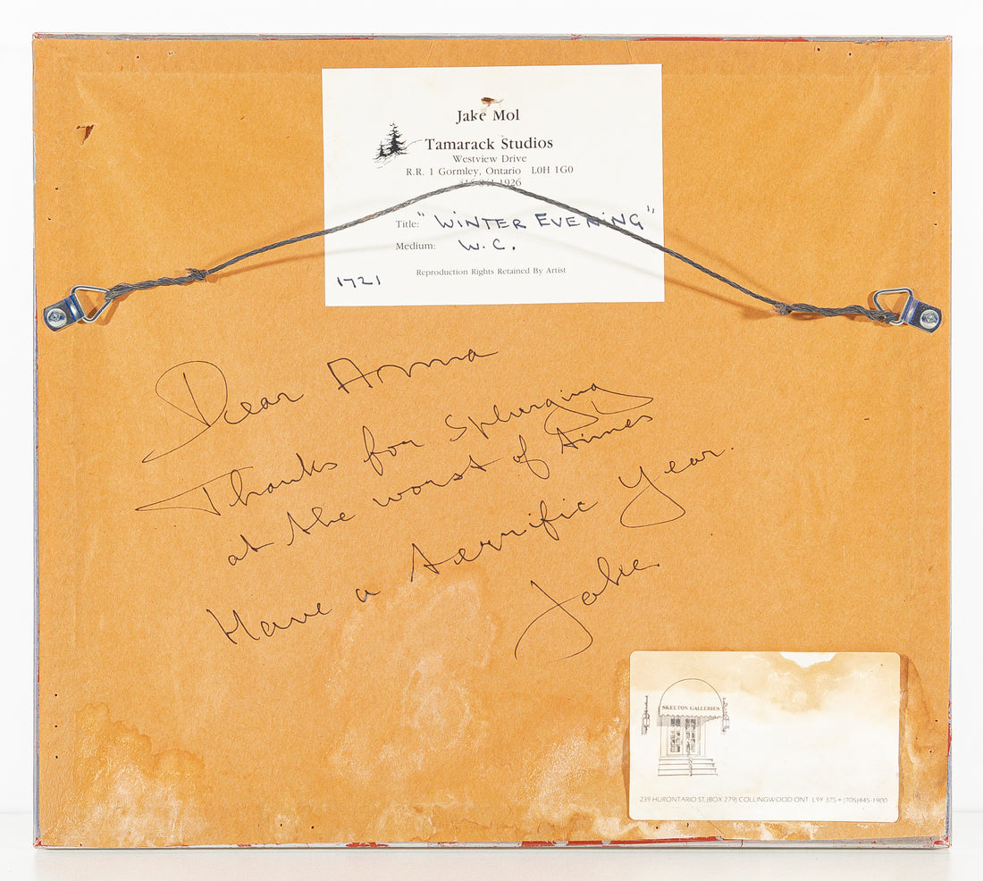 Jake Mol (Canadian 1935-2018) "Winter Evening"