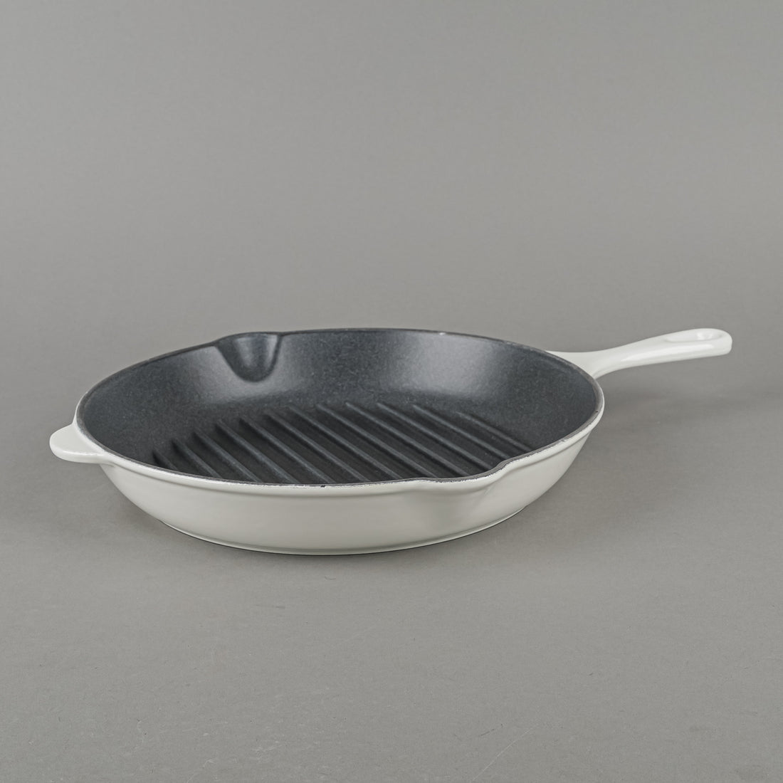 LE CREUSET Enamel Cast Iron Grill Skillet 26cm - White