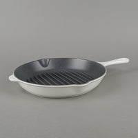 LE CREUSET Enamel Cast Iron Grill Skillet 26cm - White