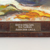 Aleen Aked (Canadian 1907-2003) Sunflowers - Oil On Board