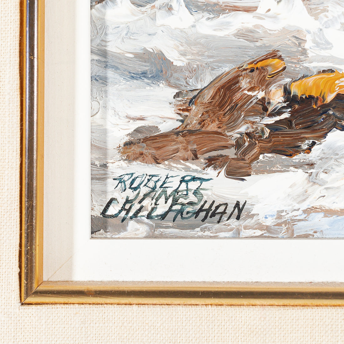 Robert James Callaghan(Canadian 20th C.)"Surf At Bass Rocks"