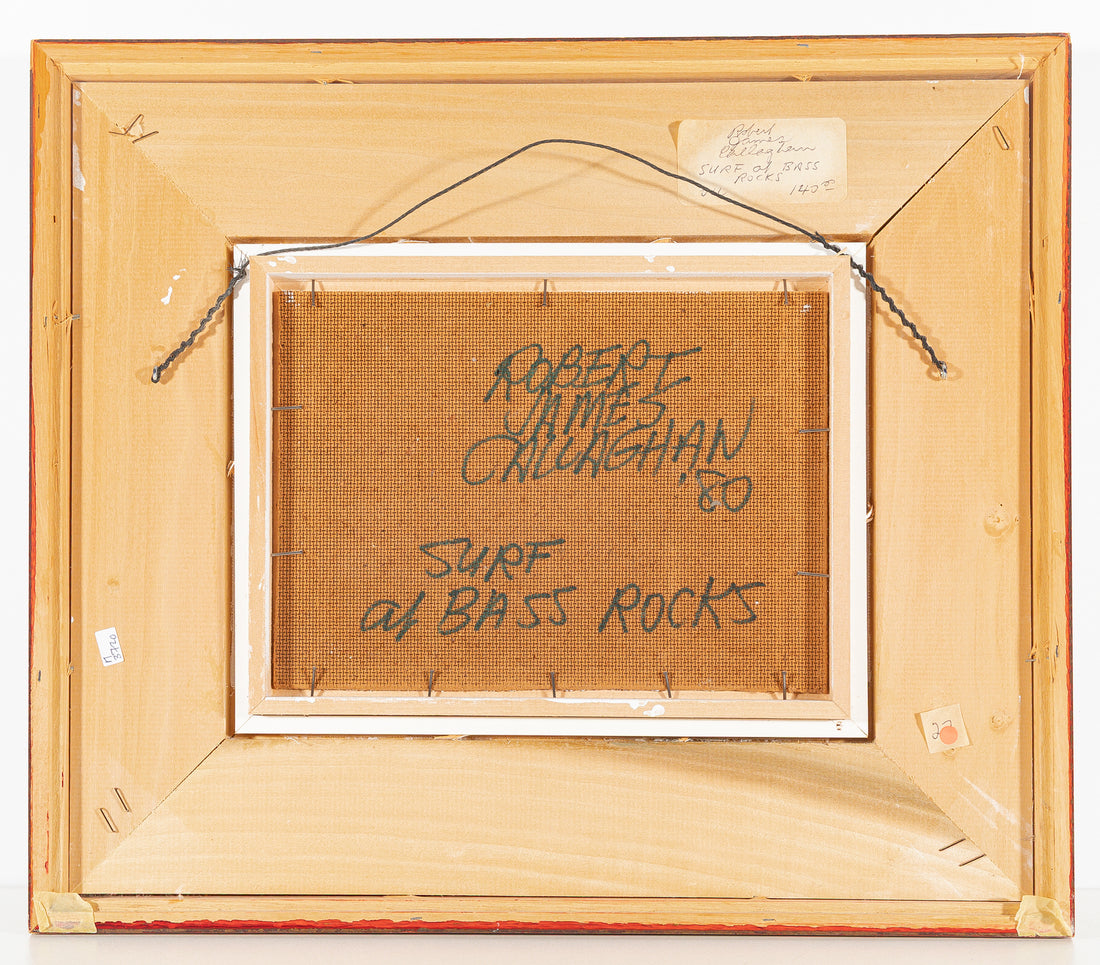 Robert James Callaghan(Canadian 20th C.)"Surf At Bass Rocks"