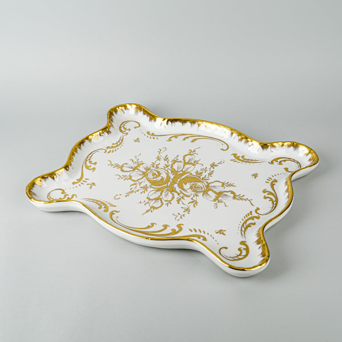 BIRKS French Porcelain Gold On White Tray