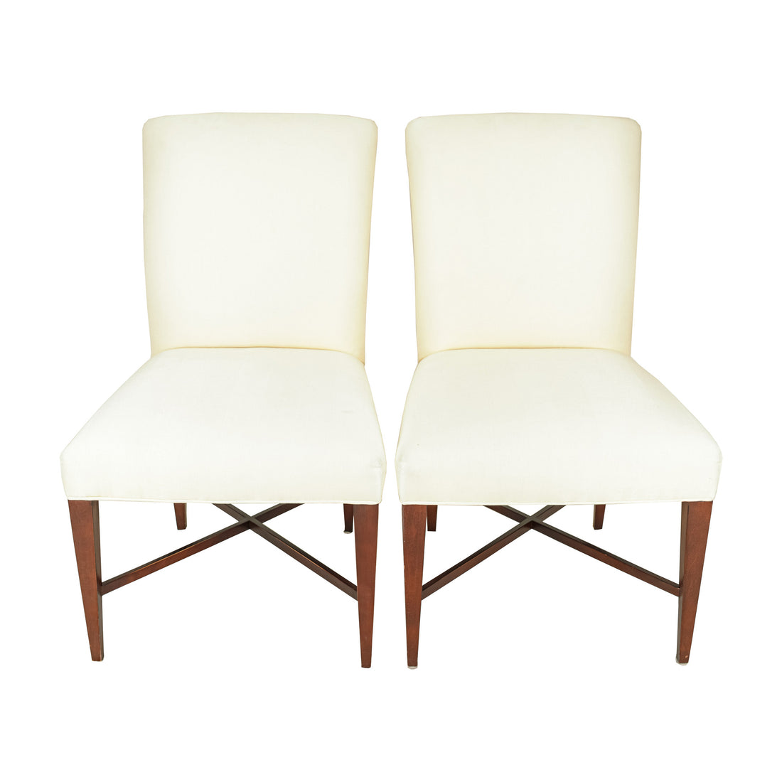 BAKER Beige Upholstered Occasional Chairs Set of 2