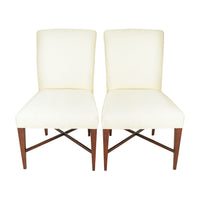 BAKER Beige Upholstered Occasional Chairs Set of 2