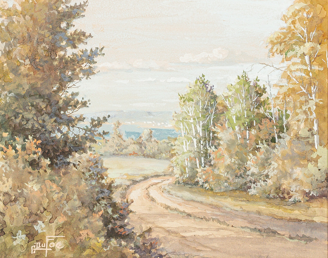 Gordon Dufoe (Canadian 1891-1975) Landscape With Road And Trees