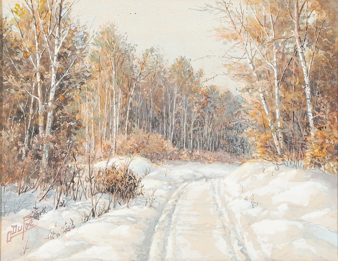 Gordon Dufoe (Canadian 1891-1975) Winter Landscape With Road