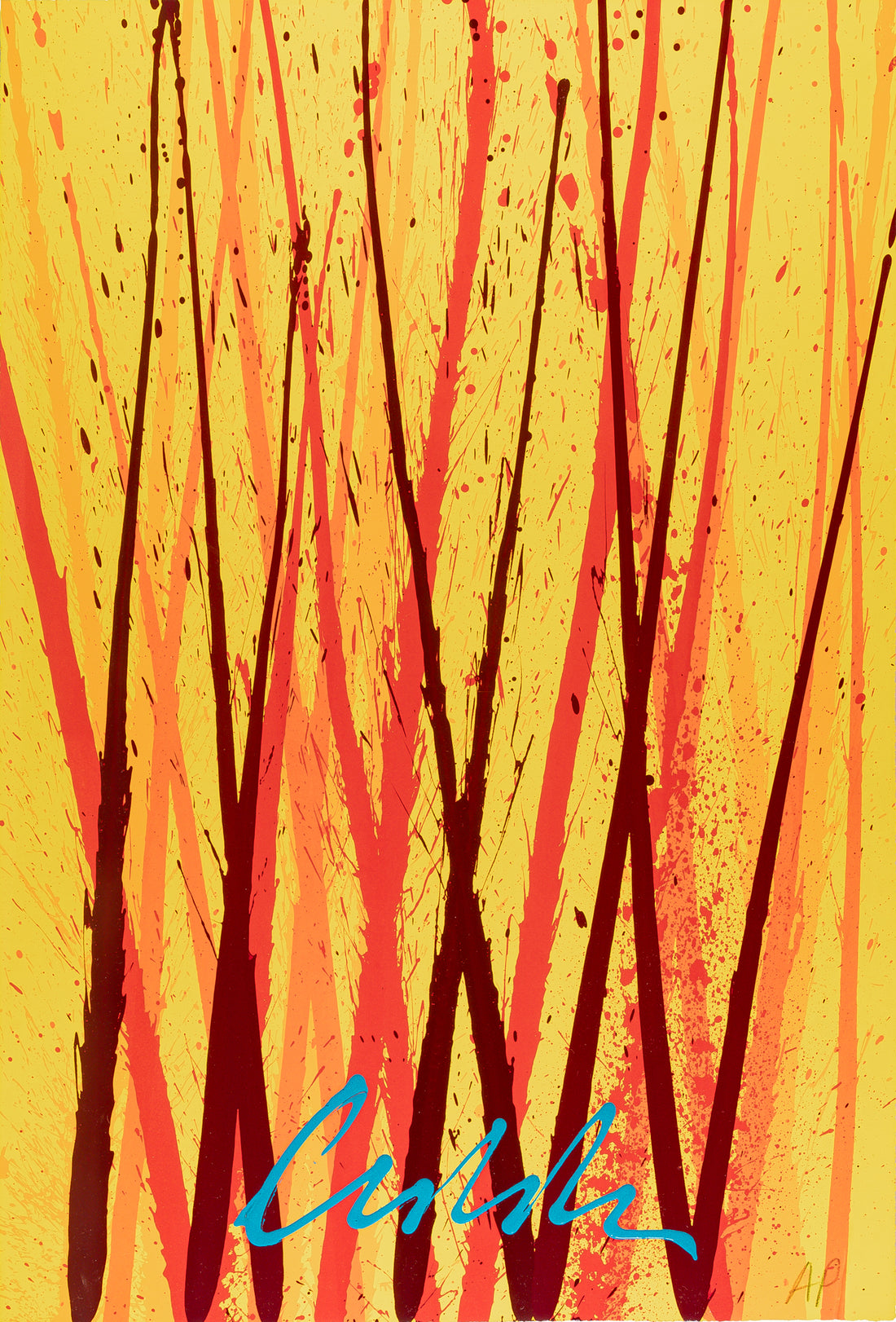 Dale Chihuly (American 1941) "River Reeds" Intaglio/lithography With Acrylic Handwork