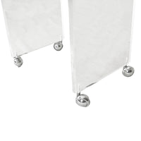 Arcylic Stool With White Vinyl Seat