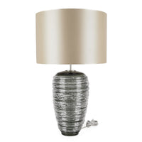 PORTA ROMANA Blown Glass Charcoal Thread Lamp With Shade