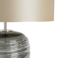 PORTA ROMANA Blown Glass Charcoal Thread Lamp With Shade
