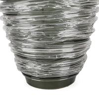 PORTA ROMANA Blown Glass Charcoal Thread Lamp With Shade