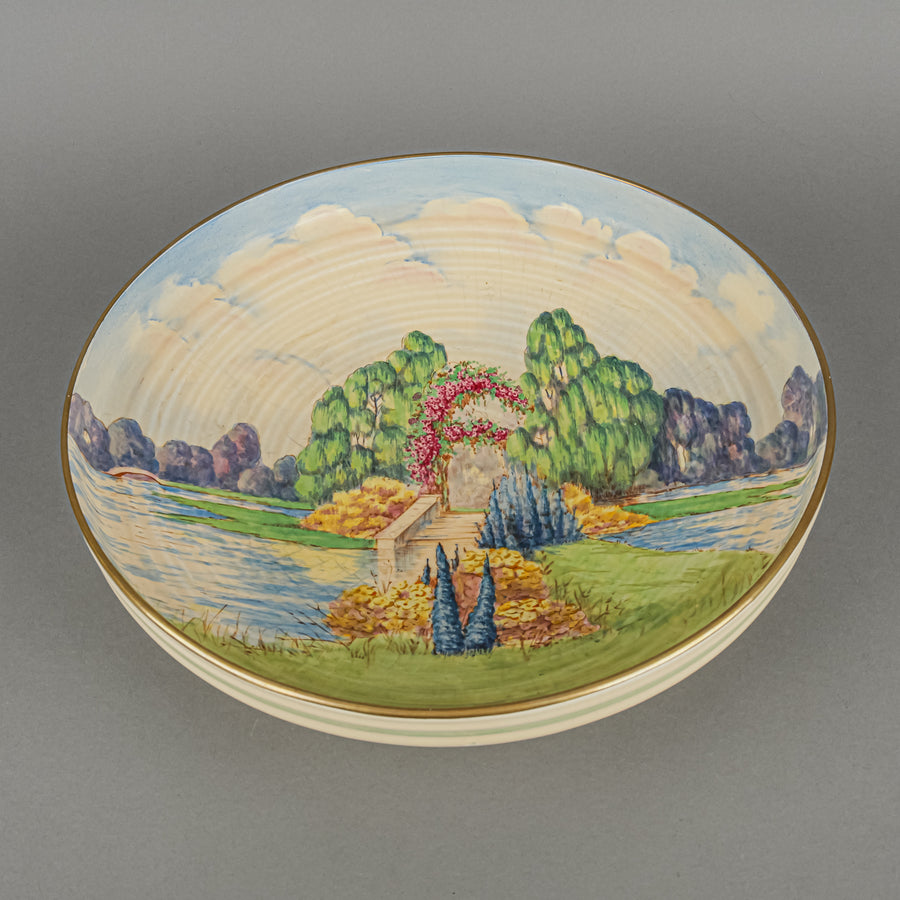 GRIMWADES ROYAL WINTON Hand Painted Scenic Footed Centrepiece Bowl