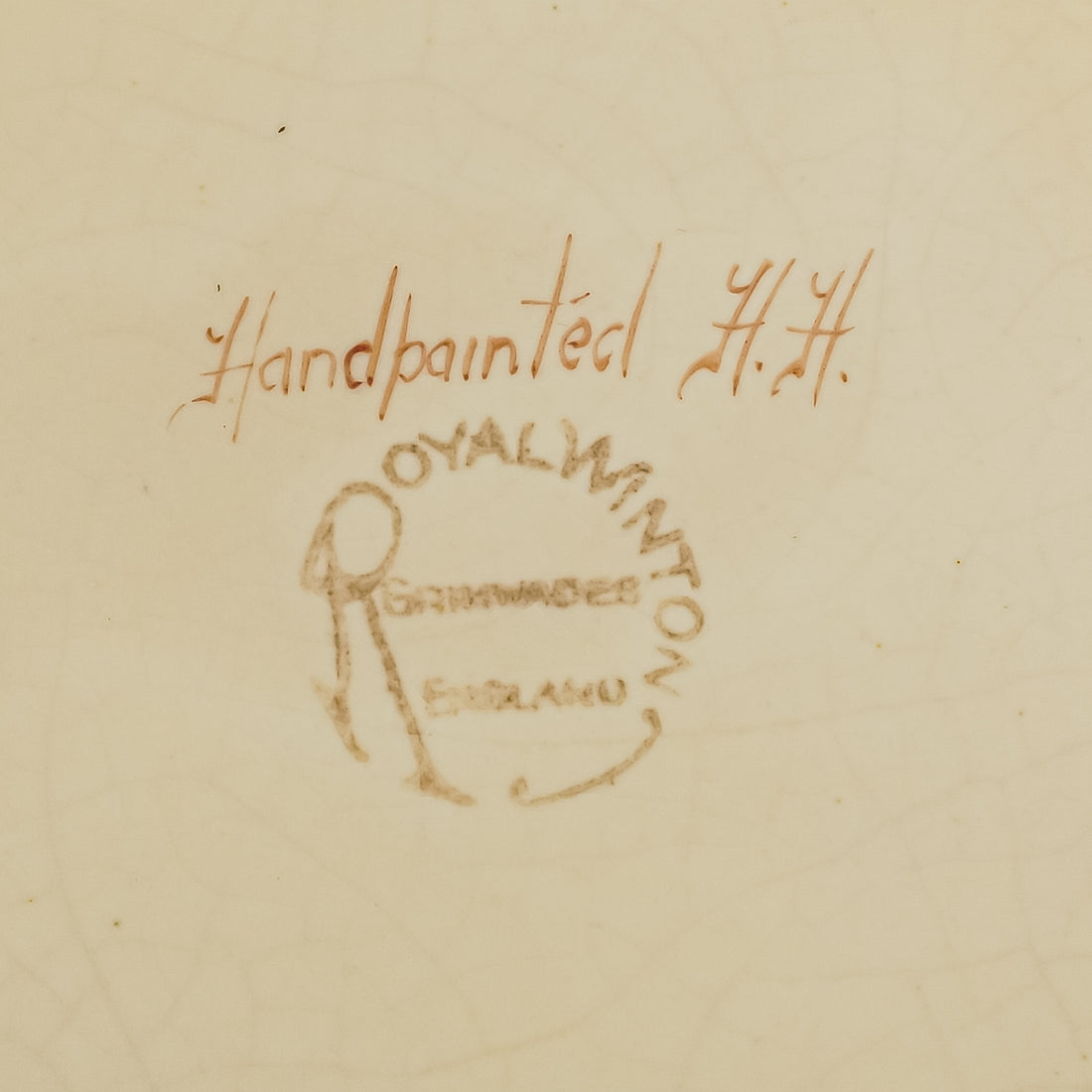 GRIMWADES ROYAL WINTON Hand Painted Scenic Footed Centrepiece Bowl