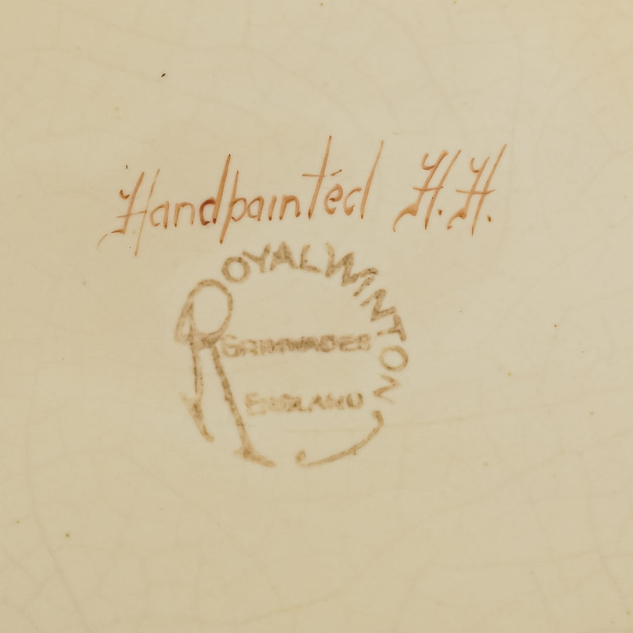 GRIMWADES ROYAL WINTON Hand Painted Scenic Footed Centrepiece Bowl