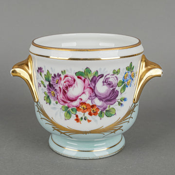 BIRKS Sevres Hand Painted Floral Cachepot/Planter