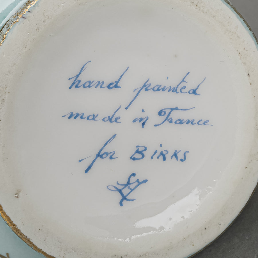 BIRKS Sevres Hand Painted Floral Cachepot/Planter