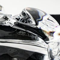 STEUBEN Fig Crystal Lion With Stand